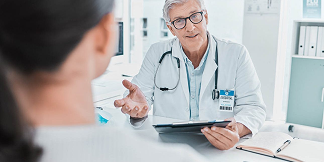 Well, you might just respond well to it. a mature doctor sitting with his patient during a consultation in his clinic